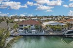 Aerial view from the back of the home, see available dockage